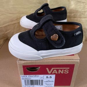 Kids Lenna black heart vans